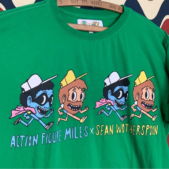 Action Figure Miles x Sean Wortherspoon Tshirt size Medium EUC - Picture 2 of 5